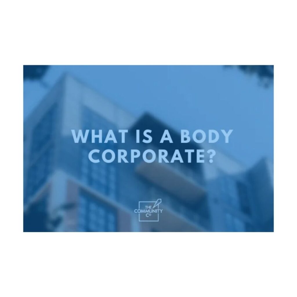 What is a body corporate?